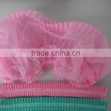 Pink disposable nonwoven doctor cap /surgical cap/surgeon cap with tie CE ISO FDA