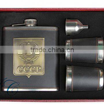 High quality Hip Flask and wine cup set gift set / Flagon suits for men's gift set