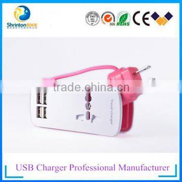 5V 4.2A 4 Port USB Travel Charger. Home Charger With CE FCC Rohs photo-2