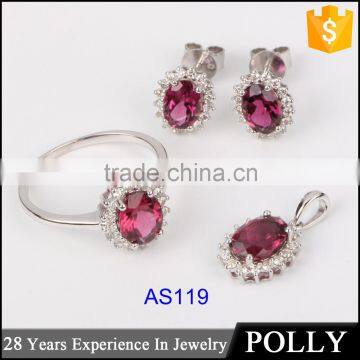 Wholesale Latest18k Gold Engagement Ring for Girls Design Gemstone Women Jewelry Set photo-2