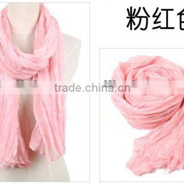 Cheap Voile Polyester Solid Color Lady Scarf photo-3