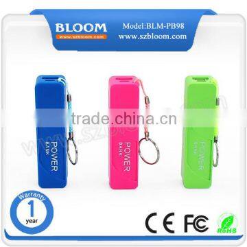 For women mobile gadgets mini power bank 2600mah mobile battery charger