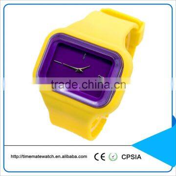 alloy case japan movement quartz wristwatch women square shape silicone band watch