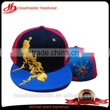 custom 3D embroidery acrylic material for snapback cap mixed color snapback cap