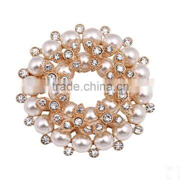 Factory wholesale hot sale rhinestones pearl brooch