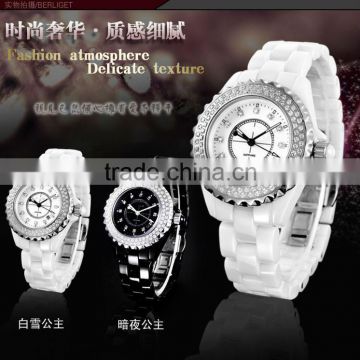 japan movt quartz watch stainless steel back ceramic watches prices