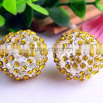 AAA Quality Alloy large crystal 20mm berry rhinestone gumball pave charm beads for DIY jewelry making!