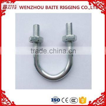 China Supplier For Sale Stainless Steel Aisi 316 304 U-Bolt With Nut Hardware Carabiner Rigging Screw Galvan