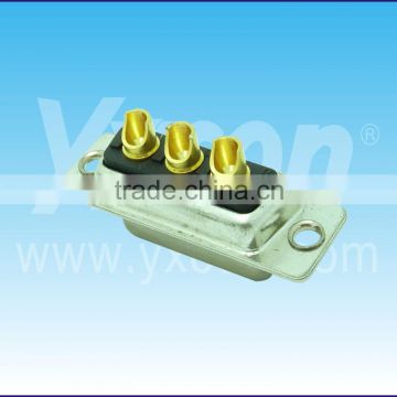 Dongguan Yxcon 3pin 3W3 large current brass high quality D-SUB connector