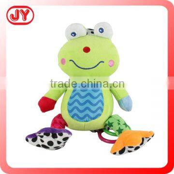 Funny animal plush toy pull string frog with music