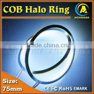 AC/DC 10~30V 75mm COB angel eye headlight halo ring light