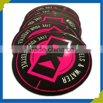 Custom paper design printing round hang tag factory clothing hang tag manufacturer