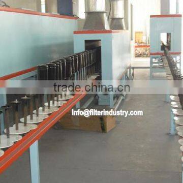 Powder coating line for car fiters