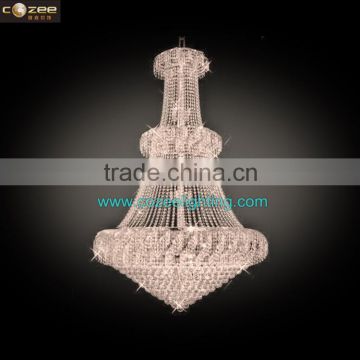 K9 Crystal Lighting Pendant Chandelier Empire Lighting Fixtrure two layers Chrome CZ6505C/900