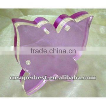 Purple butterfly shaped acrylic photo frame