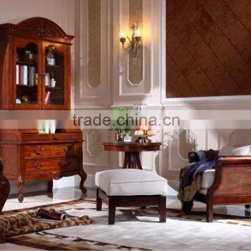 bedroom furniture bookcase/wood carving bedroom furniture/American solid wood furniture AS9