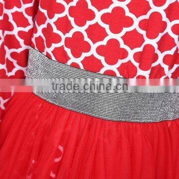2015 Baby Girls Long Sleeve Quatrefoil Cotton Chiffon Dress, Giggle Moon Remake Outfits Fall photo-5