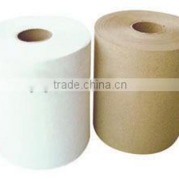 hand towel paper 800ft 8" white and kraft roll