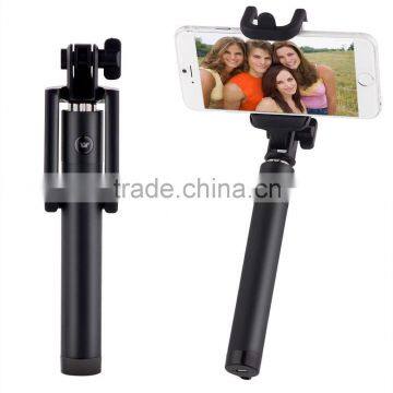 2015 cheap aluminum selfie stick bluetooth with high quality OEM sticker