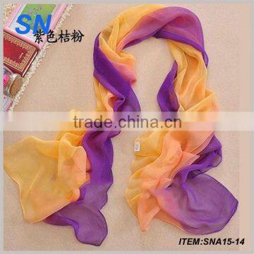 wholesale popular purple silk twill scarf chiffon scarf