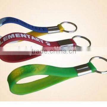 Various colorful promotional custom silicone keychain,rubber keychain,key ring