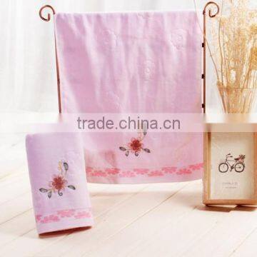 100% Cotton Yarn Flower Personal Design Luxury Embroidered Face Towels photo-2