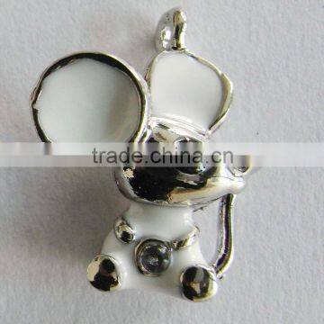 fashion 3D pewter mouse pendant