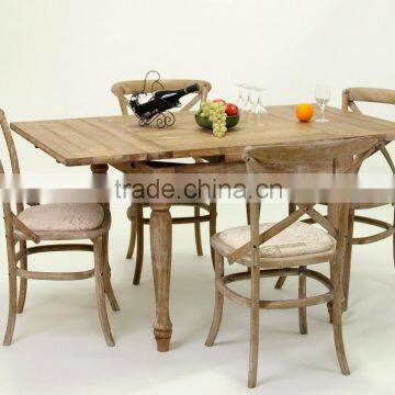 Home Useful Antique Solid wooden extensible Dining /Party Table (DT-515F-OAK,90CM)