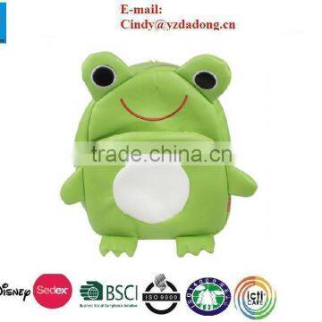 Children Toddler Kid's Leather School Bag Animal Fruit Cartoon Backpack 14 Styles - Frog Pattern