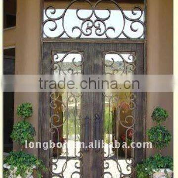 hand forged iron entrance gates design for home