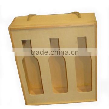 China Alibaba New Design Wooden Wine Box ,Custom made wine packaging box material 3 bottle wooden wine box wholesale