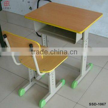 Cheap Modern School Furniture Single Seat Adjustable Student Desks