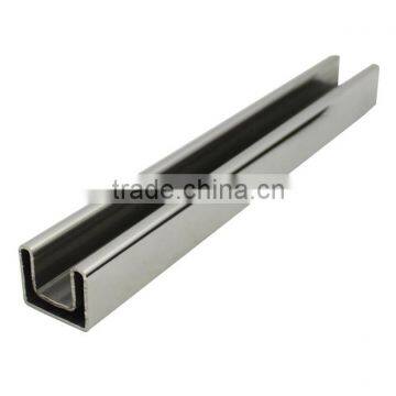 glass railing stainless steel slotted tube handrail