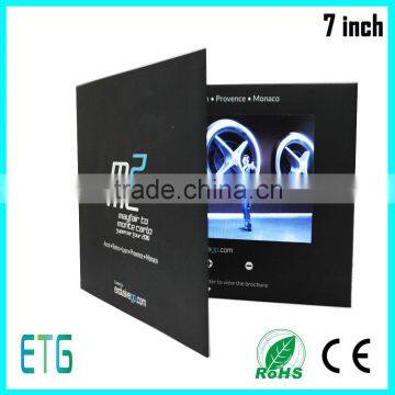 2016 Cheap Advertising 7 Inch Customized Video Brochure