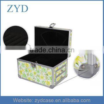 High-end Class Aluminum Frame With Fabric Lining Inside Decorative Jewelry Box Folding Jewelry Case ZYD-HZ91208