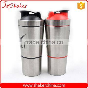 Custom Design Steel Protein Shaker,700+200ML Stainless Steel Protein Shaker Cup Quality Choice photo-5