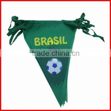 20*30cm printed flag,triangle flag for world cup,string flag