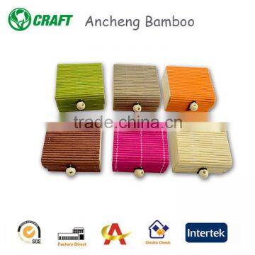 high quality jewelry green bamboo box small