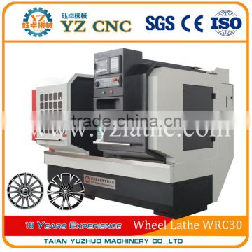 Professional Industrial alloy wheel cnc repair training lathe WRC30