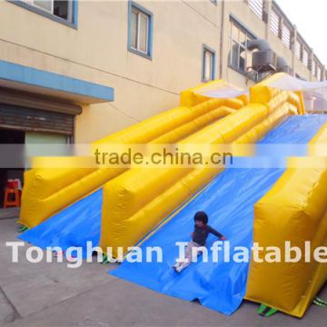 Inflatable zorbing ball ramp, inflatable ramp toys