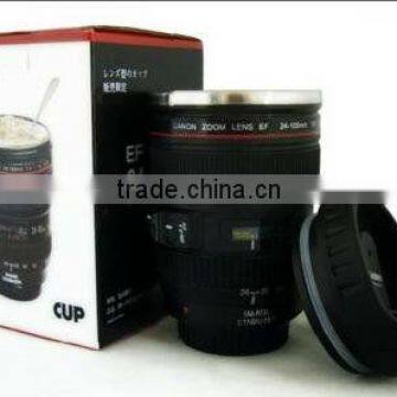 stainless steel liner camera lense travel mug,cup lens