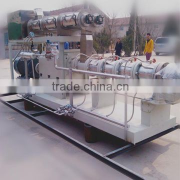 Floating fish feed pellet extruder machine