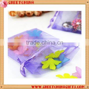 Eco-friendly Recyclable Drawstring Organza Cosmetic Bags