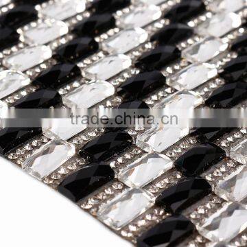 2016 best price 24rows silver diamond mesh wrap roll rhinestone mesh ribbon for sale