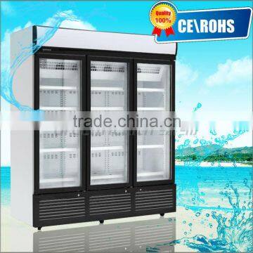 3 door upright display freezer