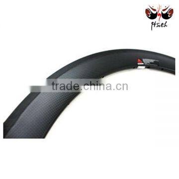 Light 50mm carbon tubular rims for road bicycle