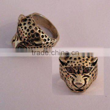 alloy lion ring