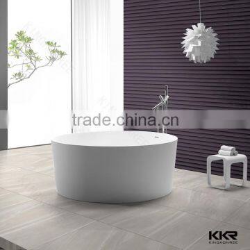 Simple Bathtubs Faux Stone Freestanding Round Bathtub photo-5
