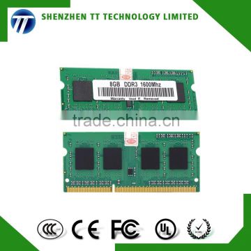 best price for laptop ddr3 8g 1600 mhz menory ram with good quality