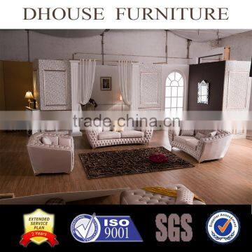 2016 Itlian Classic Beige Shiny Velvet Fabric Sofa Set AL044